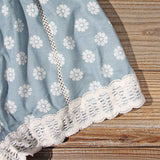 Flower Child Lace Romper in Sage: Alternate View #3