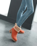 Fold Over Booties in Rust: Alternate View #2