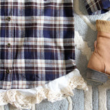 Frasier Fur Lace Top in Brown: Alternate View #3