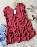 Free People Abigail Tee in Wine: Alternate View #4