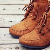 Wild & Wander Moccasins in Brown: Alternate View #2