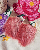 Desert Fringe Earrings in Pink: Alternate View #3