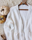 Fuzzy Wuzzy Cardigan in White: Alternate View #2