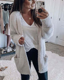 Fuzzy Wuzzy Cardigan in White: Alternate View #4