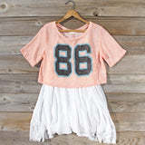 70's Jersey Tee in Peach: Alternate View #1