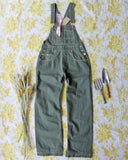 Gardeners Overalls in Sage: Alternate View #2