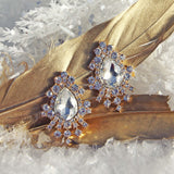 Golden Feather Earrings: Alternate View #1