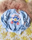 Good Vibes Smiley Sweatshirt: Alternate View #1