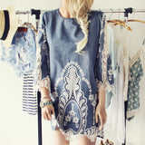 Greek Isles Chambray Dress: Alternate View #1