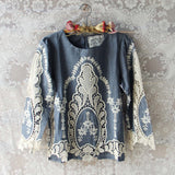 Greek Isles Chambray Top: Alternate View #1