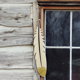 Gilded Wood Wall Feather: Alternate View #3