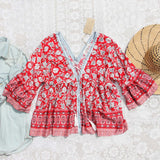 Gypset Boho Top in Rose: Alternate View #1