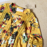 Gypsum Floral Tunic in Mustard: Alternate View #2