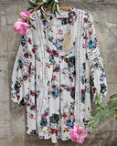 Gypsum Floral Tunic in Sage: Alternate View #1