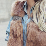 Gypsy Pine Faux Fur Vest: Alternate View #3