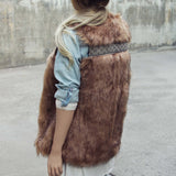 Gypsy Pine Faux Fur Vest: Alternate View #4