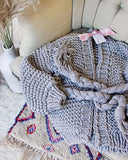 Handknit Braided Sweater in Gray: Alternate View #3