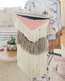 Hand-Woven Wall Hanging in Desert Rose: Alternate View #1