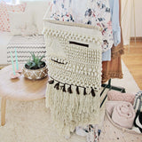 Hand-Woven Wall Hanging in Sand: Alternate View #2