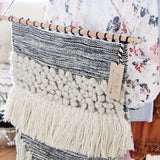 Hand-Woven Wall Hanging in Stone: Alternate View #2
