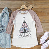 Happy Camper Baseball Tee: Alternate View #1