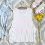 Happy Camper Tank in Pink: Alternate View #3