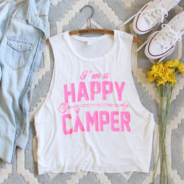 Happy Camper Tank in Pink: Featured Product Image