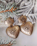 Sky Heart Earrings in Gold: Alternate View #1