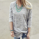 Heathered Cozy Tee: Alternate View #1