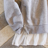 Heathered Fleece Hoodie: Alternate View #3