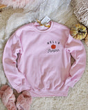 Hello Pumpkin Sweatshirt in Pink: Alternate View #2
