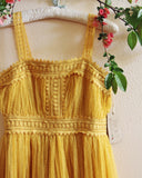 70's Swiss Dot Dress in Mustard: Alternate View #4