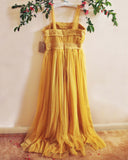 70's Swiss Dot Dress in Mustard: Alternate View #5