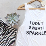 I Don't Sweat I Sparkle Tank: Alternate View #2