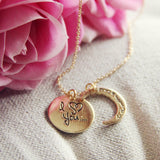 To the Moon & Back Necklace: Alternate View #1