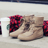 Juniper Pine Moccasins in Taupe: Alternate View #1