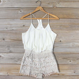 Kindred Spirits Romper in Sand: Alternate View #1