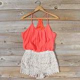Kindred Spirits Romper in Coral: Alternate View #1