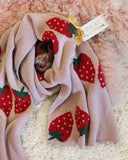 Strawberry Knit Scarf in Pink: Alternate View #2