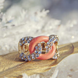 Knotted Ring in Peach: Alternate View #1