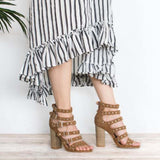 Knox Strappy Heel in Caramel: Alternate View #4