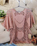 La Boheme Lace Top in Mauve: Alternate View #1
