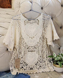 La Boheme Lace Top in Sand: Alternate View #4