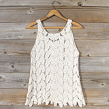 La Conner Lace Tank in Cream: Alternate View #4