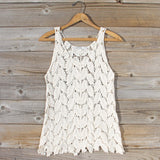 La Conner Lace Tank in Cream: Alternate View #1