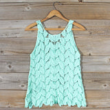 La Conner Lace Tank in Mint: Alternate View #4