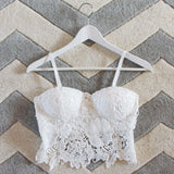 La Lune Lace Bustier in White: Alternate View #1