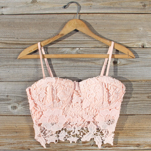 La Lune Lace Bustier in Peony: Featured Product Image