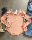 Linen Soft Lace-Up Tee: Alternate View #2