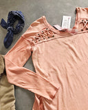 Linen Soft Lace-Up Tee: Alternate View #3